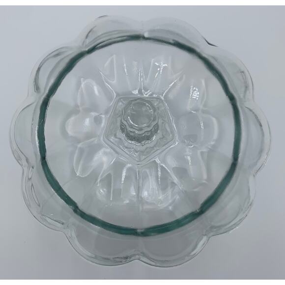 Glass Pumpkin Container with Lid Clear Candy Cookie Halloween Thanksgiving Decor - Picture 2 of 3